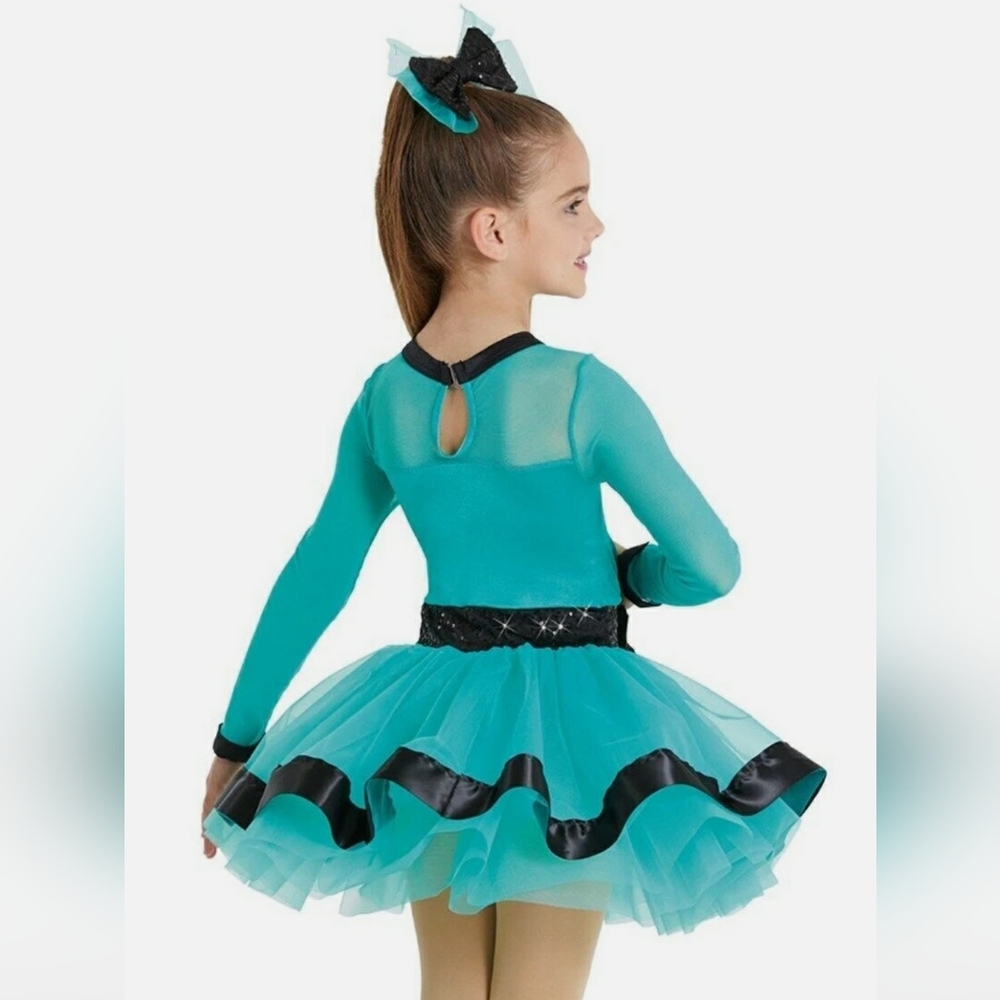Weissman Teal and Black Dance Costume